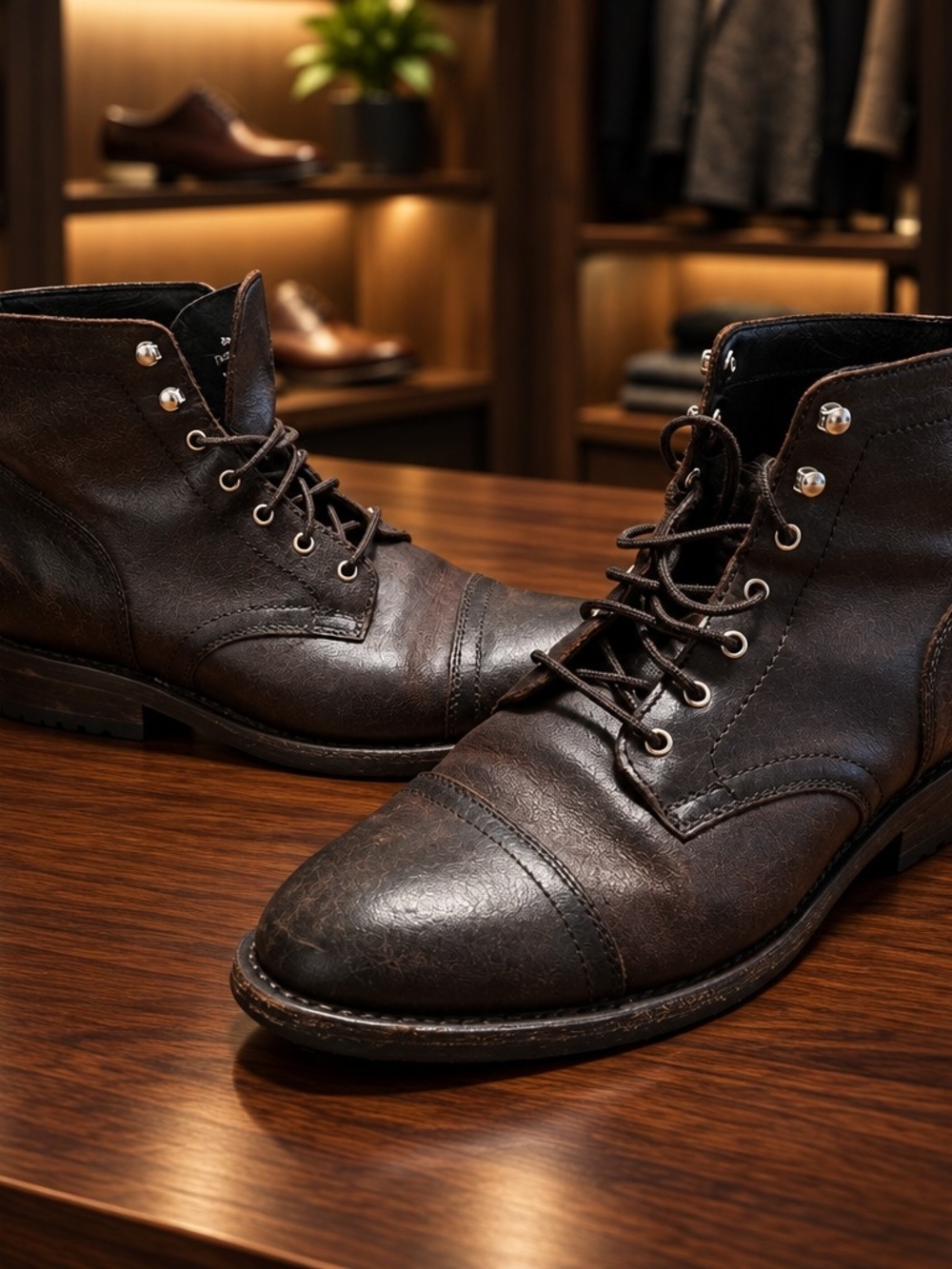 Thursday Captain Lace Up Boot Canyon Brown Lace Up US Size 10 Wide Cap Toe